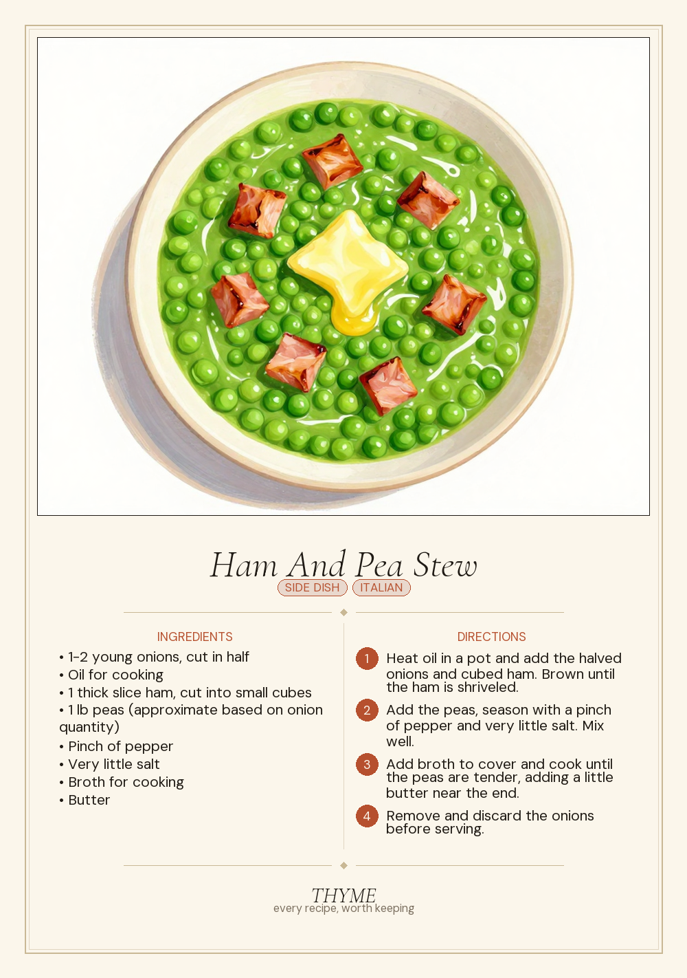 Ham And Pea Stew