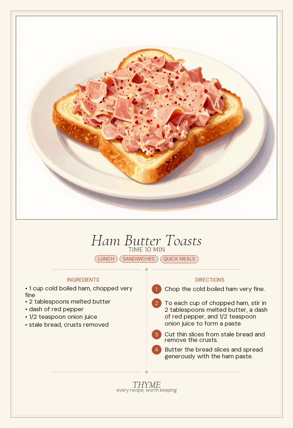 Ham Butter Toasts