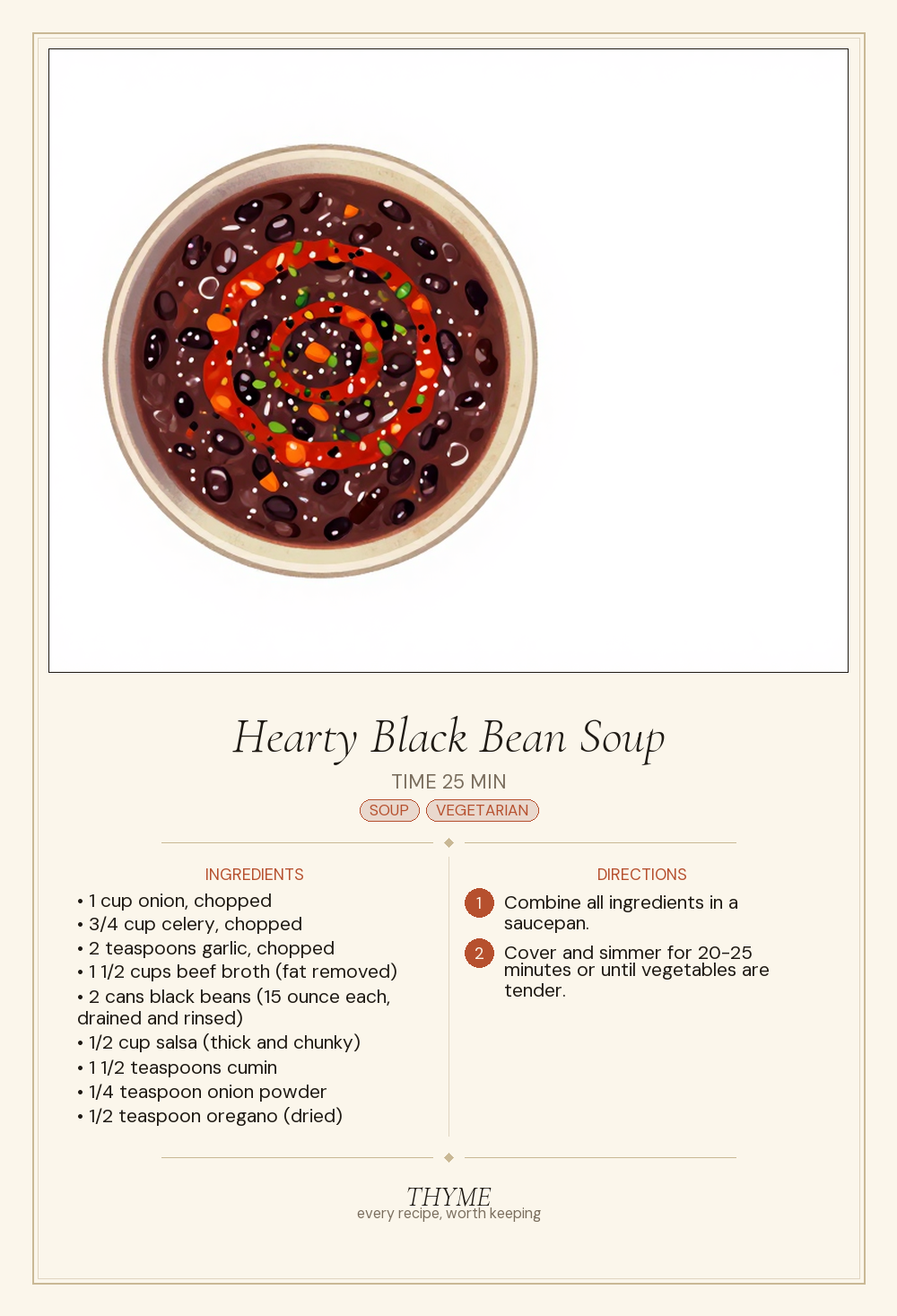 Hearty Black Bean Soup