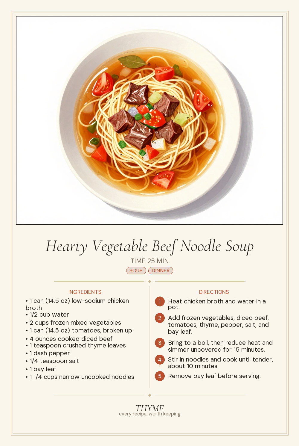 Hearty Vegetable Beef Noodle Soup