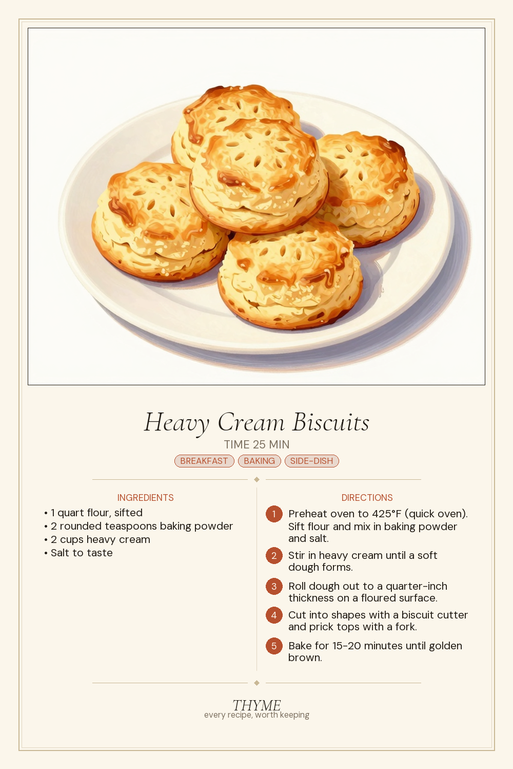 Heavy Cream Biscuits