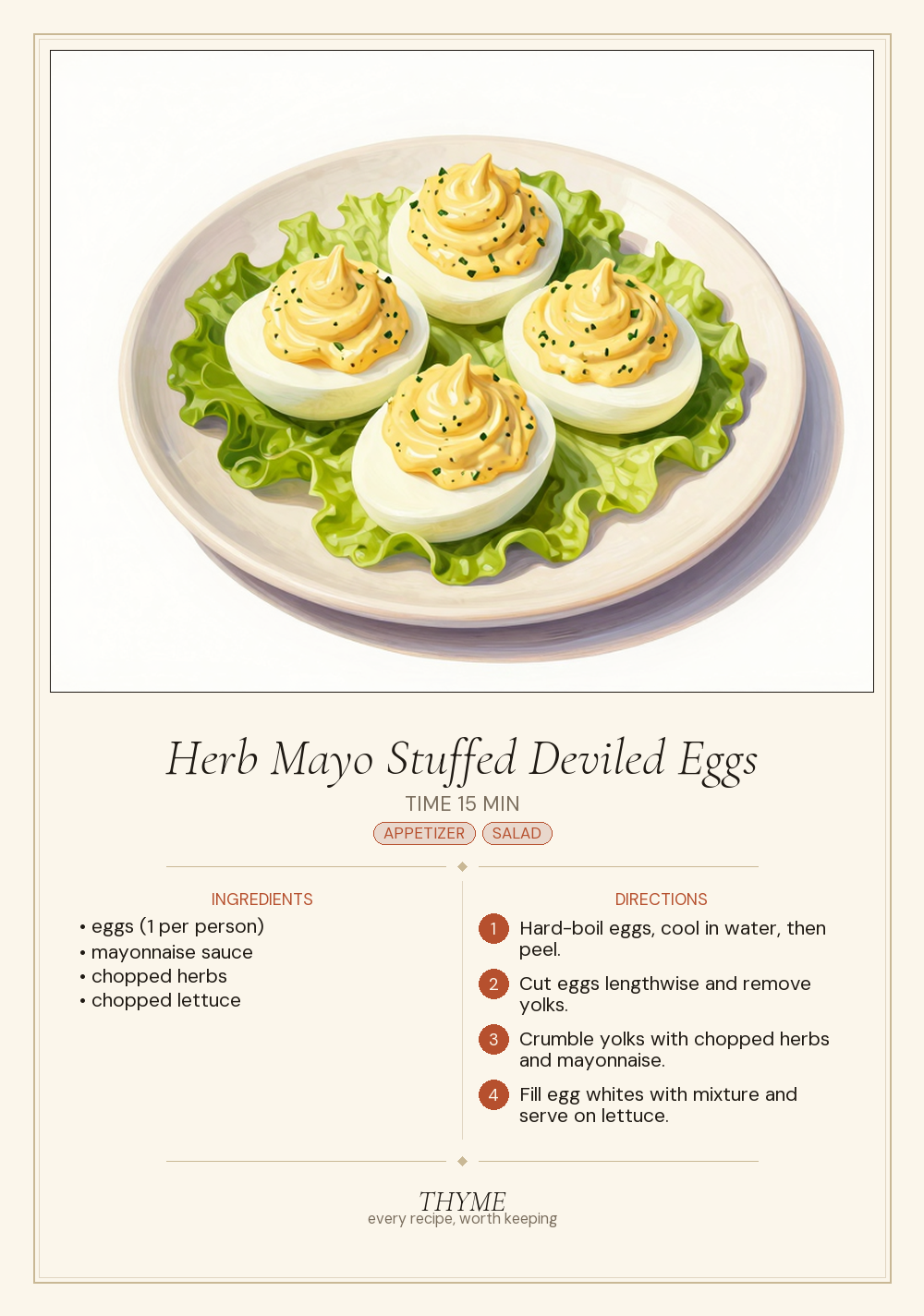 Herb Mayo Stuffed Deviled Eggs