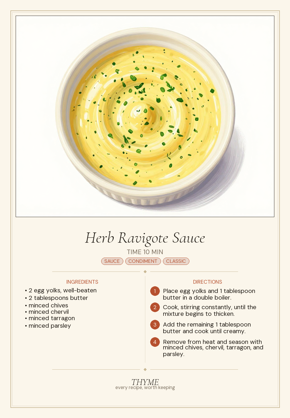 Herb Ravigote Sauce