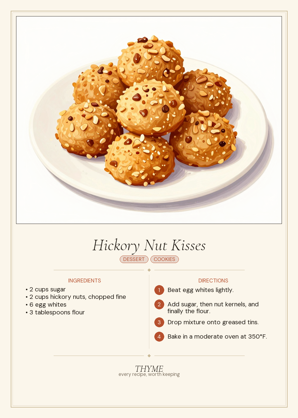 Hickory Nut Kisses