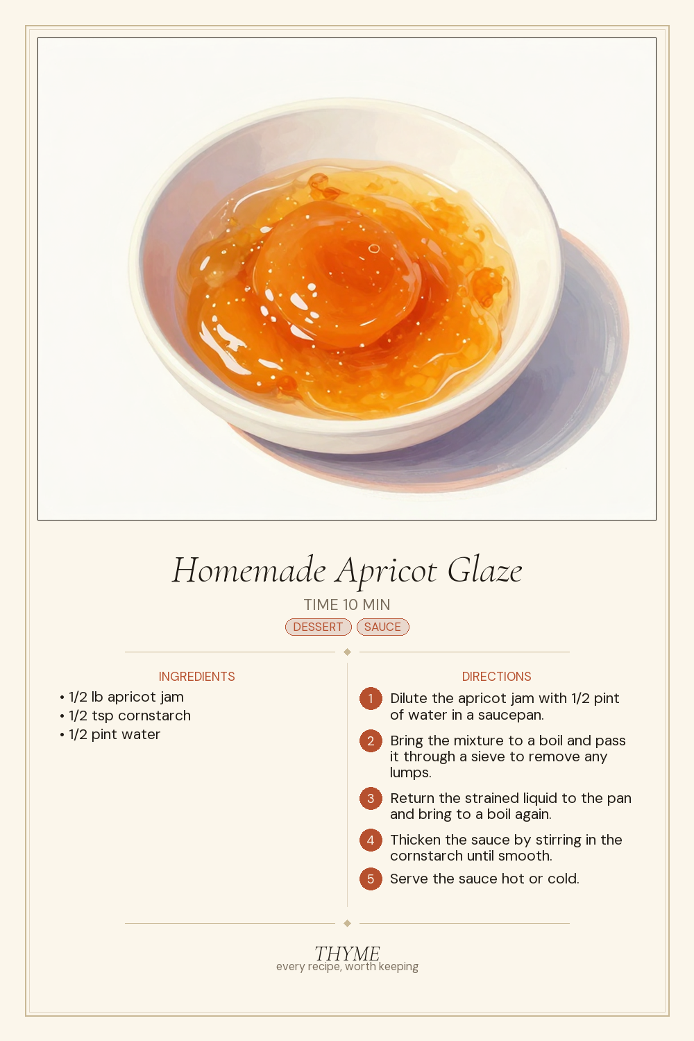 Homemade Apricot Glaze