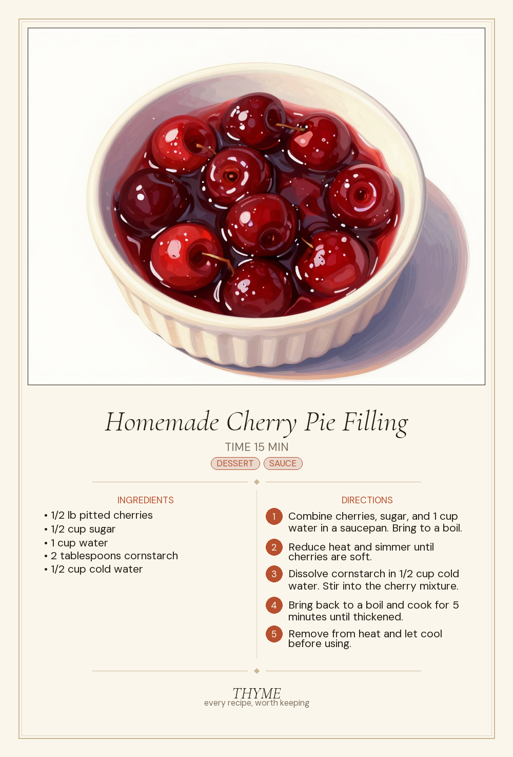 Homemade Cherry Pie Filling