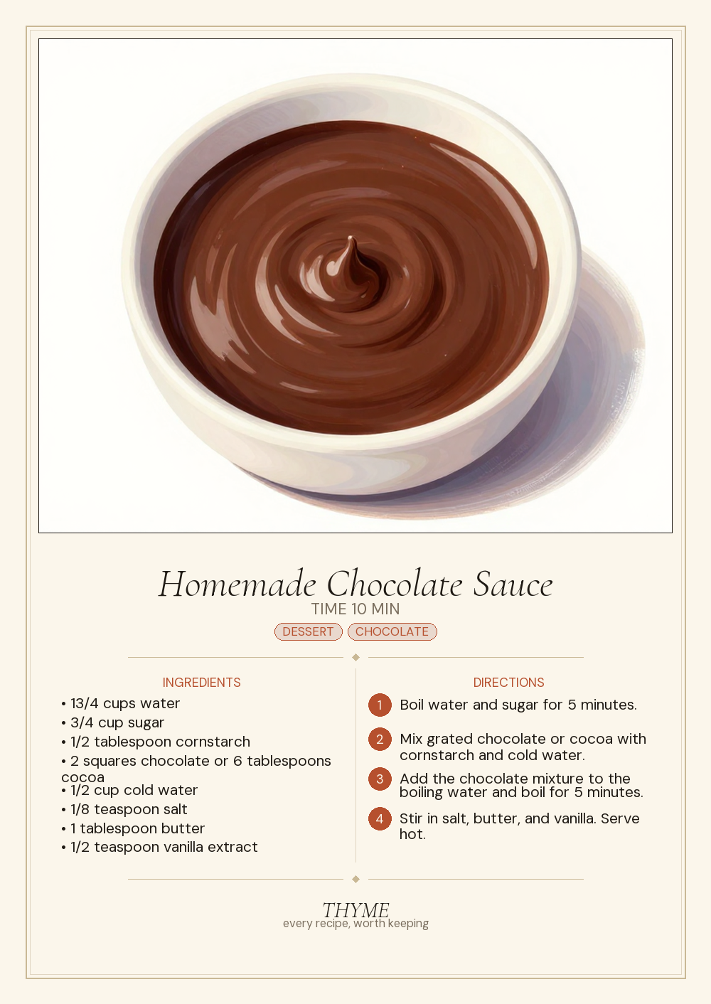 Homemade Chocolate Sauce