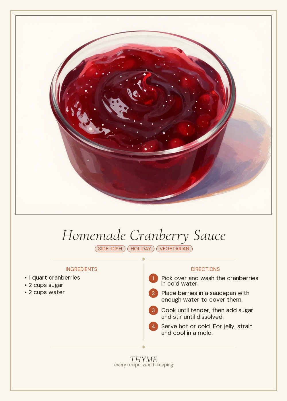 Homemade Cranberry Sauce