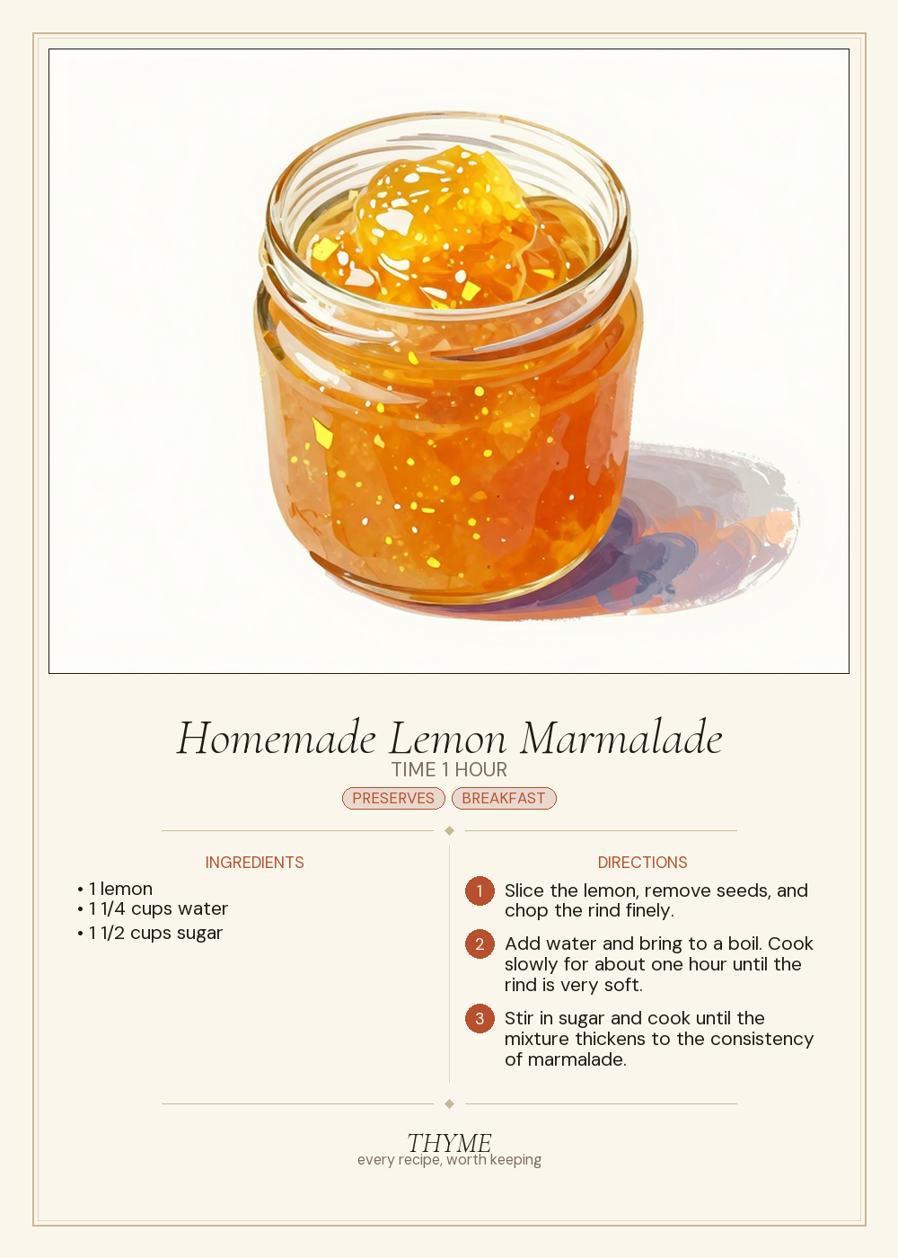 Homemade Lemon Marmalade