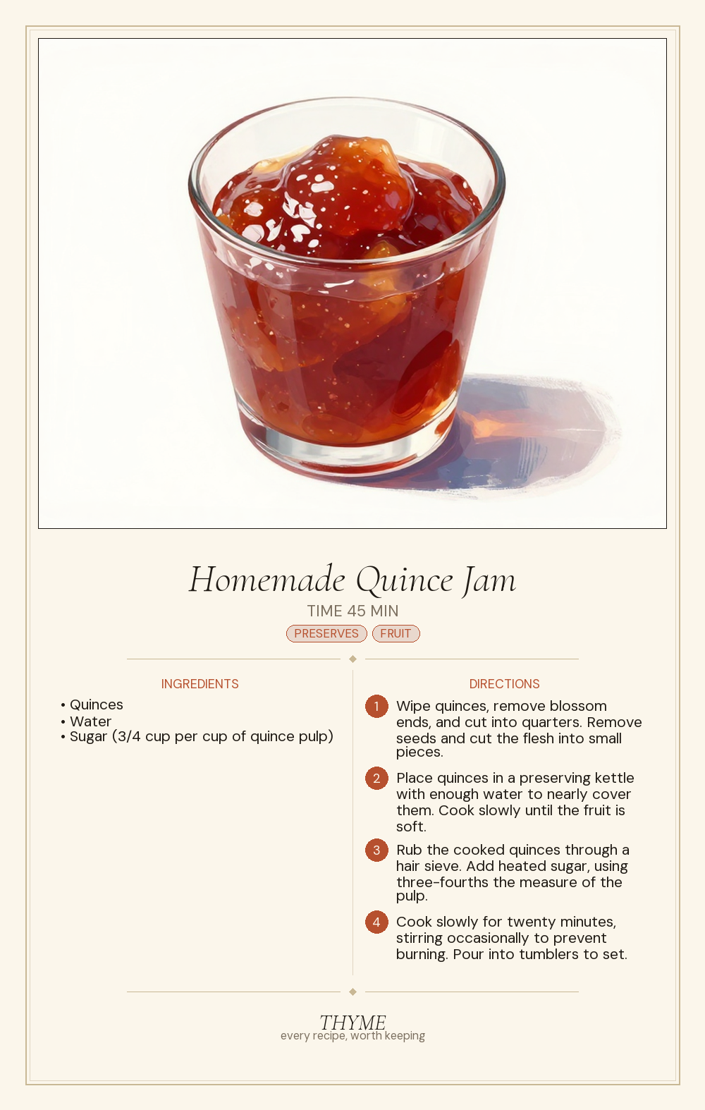 Homemade Quince Jam
