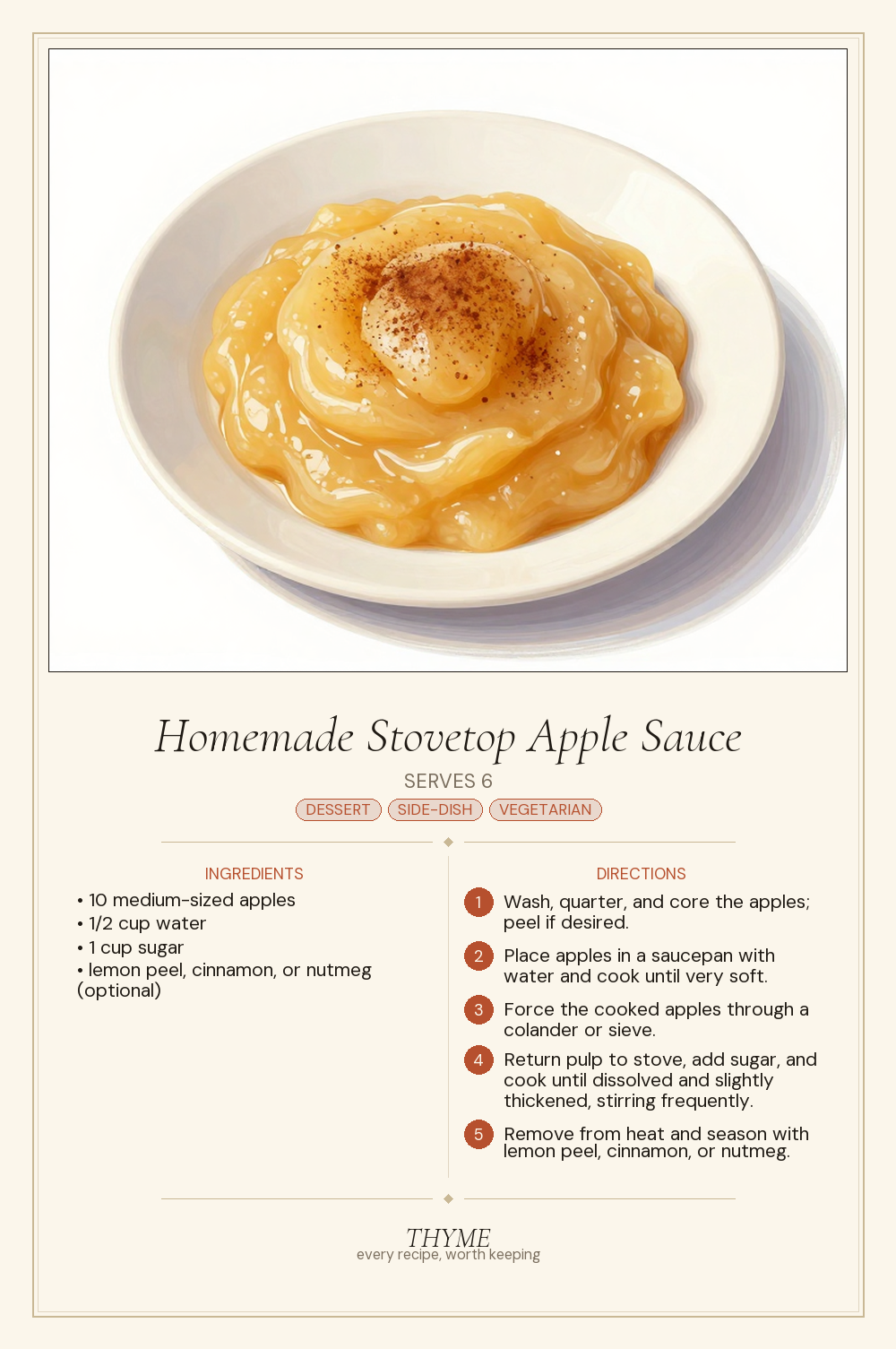 Homemade Stovetop Apple Sauce
