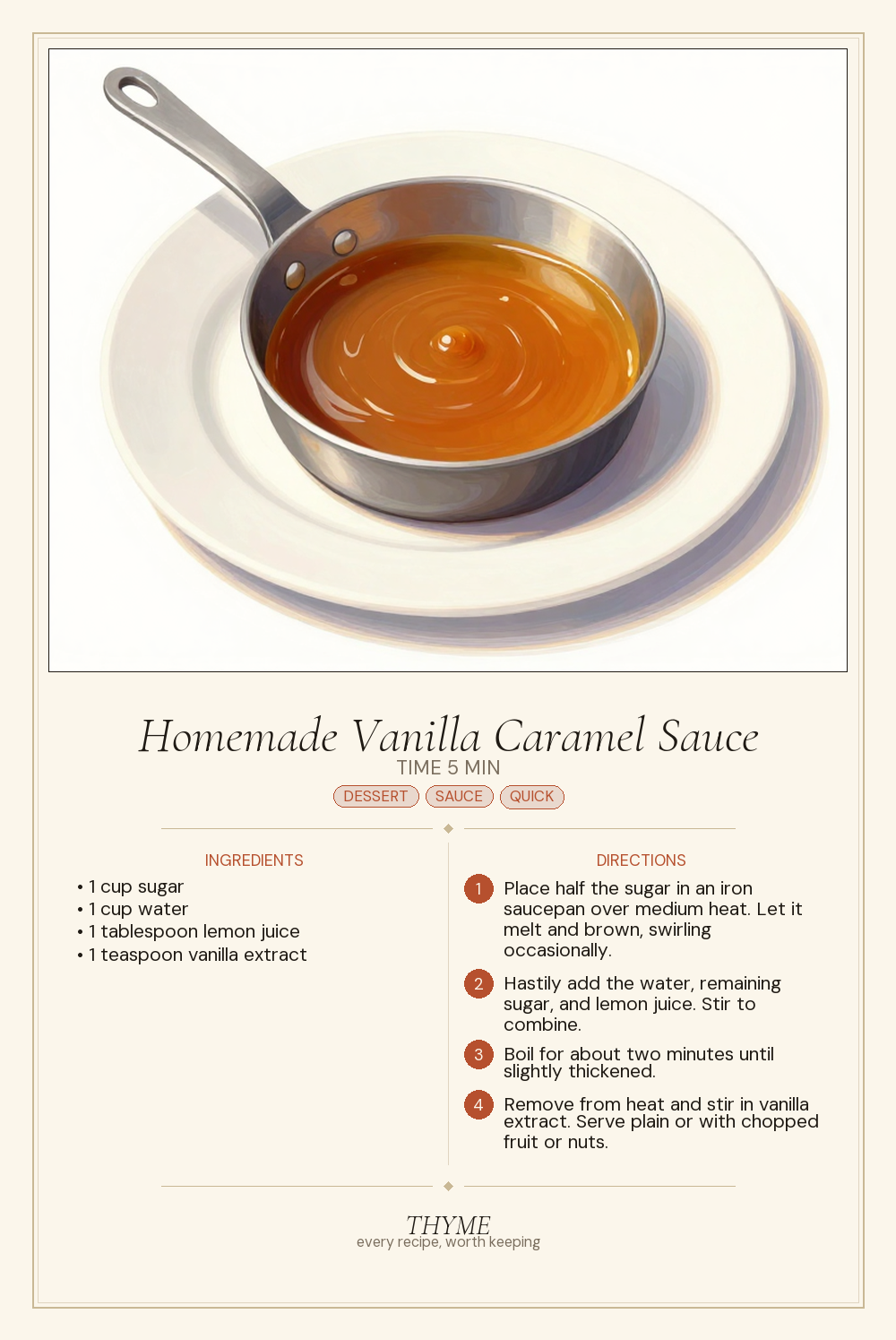 Homemade Vanilla Caramel Sauce
