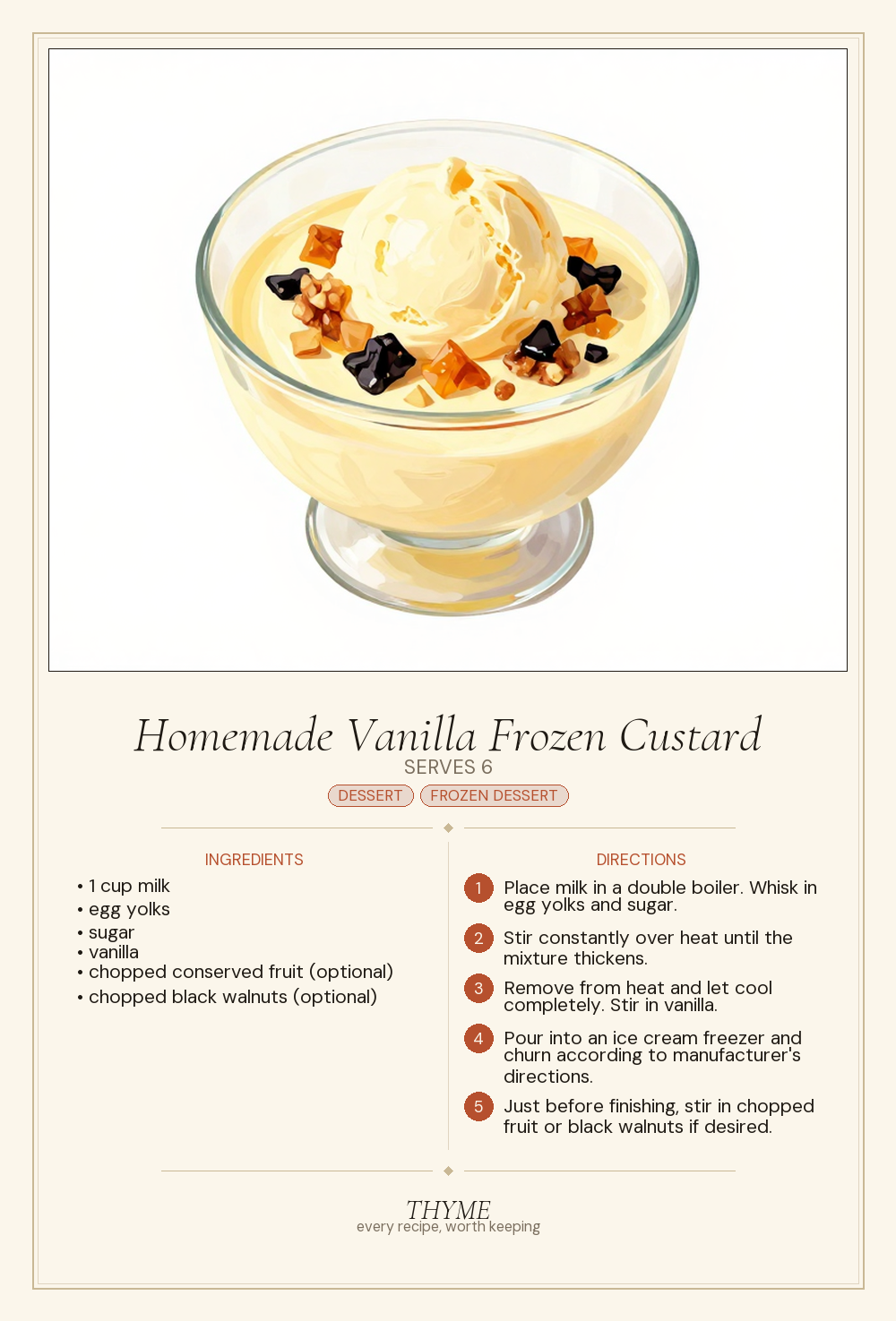 Homemade Vanilla Frozen Custard