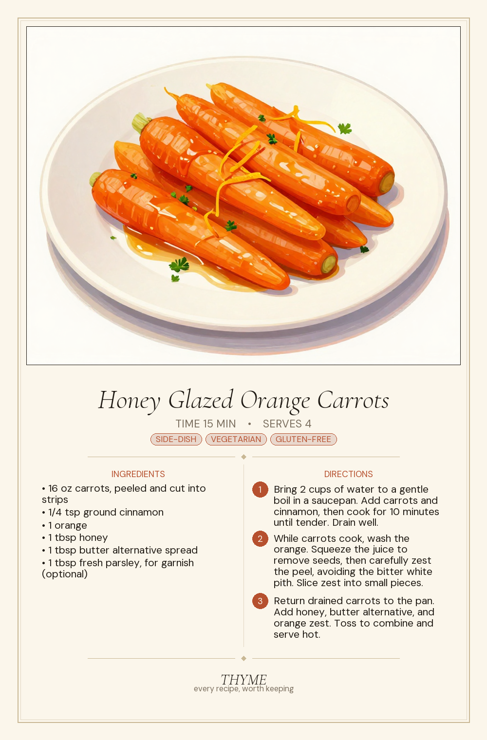 Honey Glazed Orange Carrots