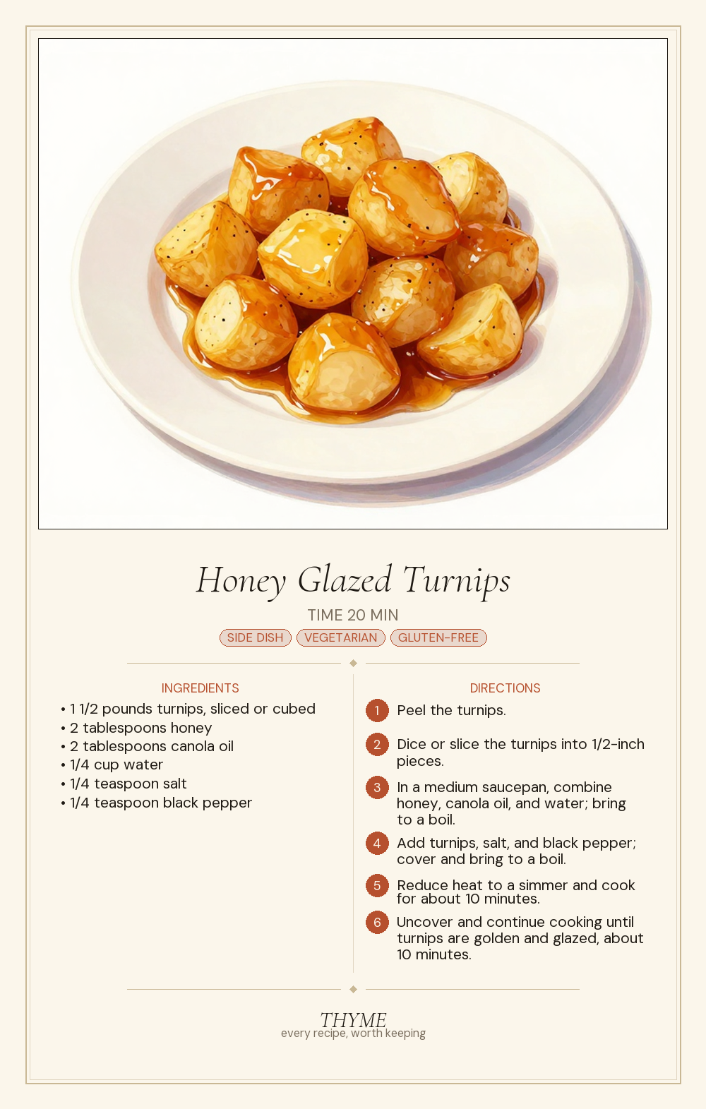 Honey Glazed Turnips