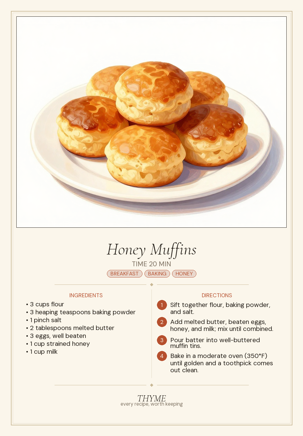 Honey Muffins