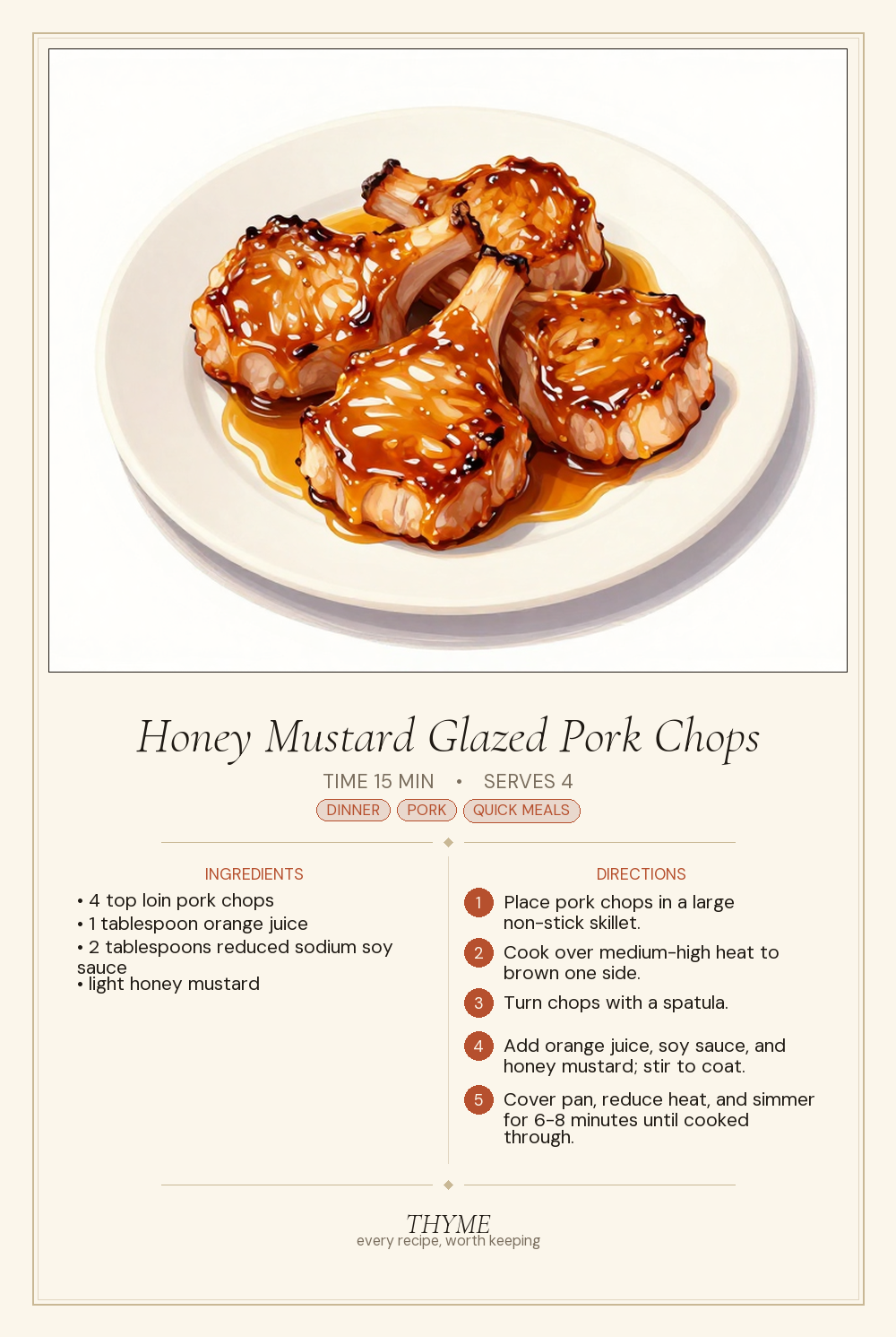 Honey Mustard Glazed Pork Chops