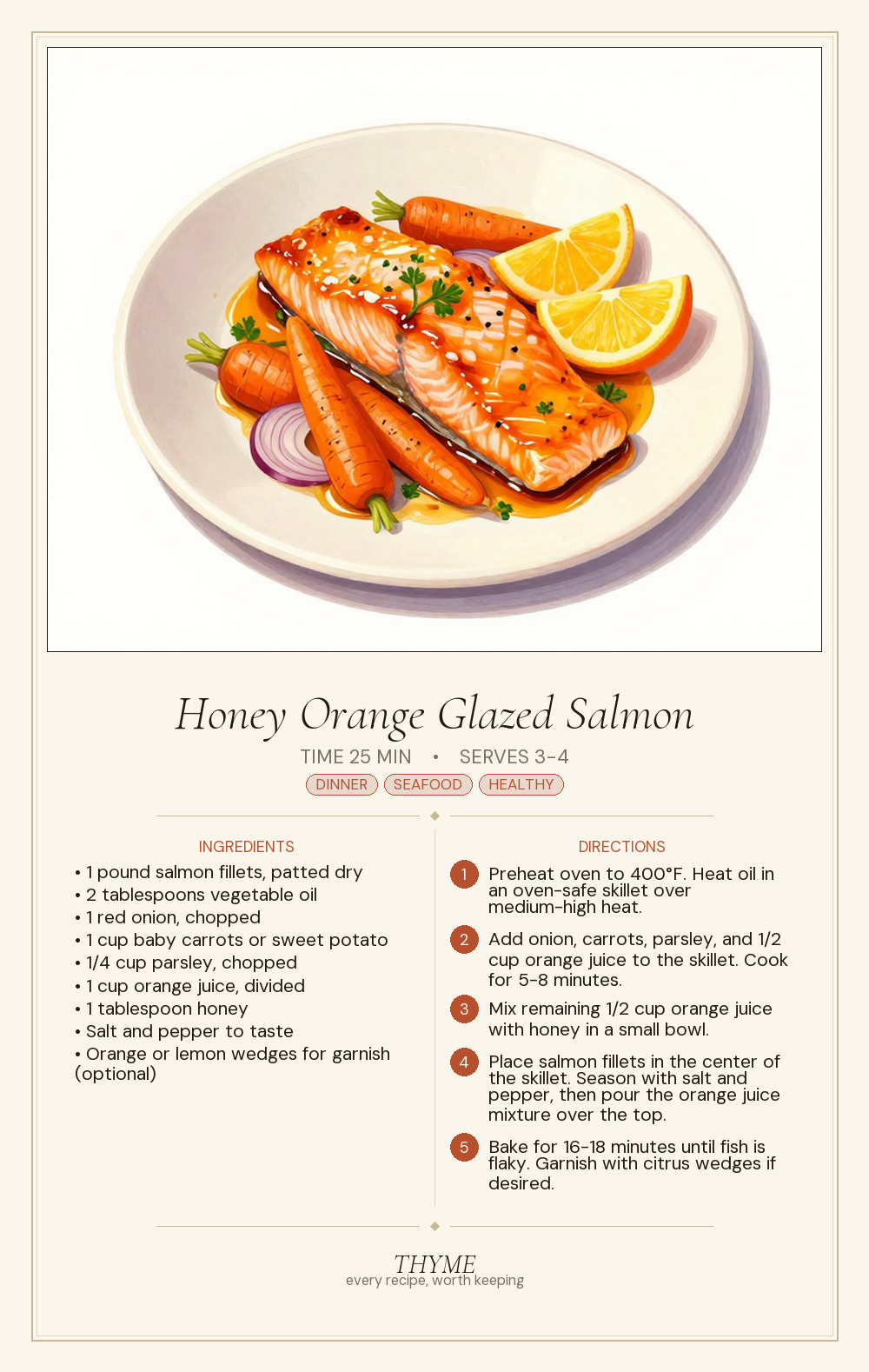 Honey Orange Glazed Salmon