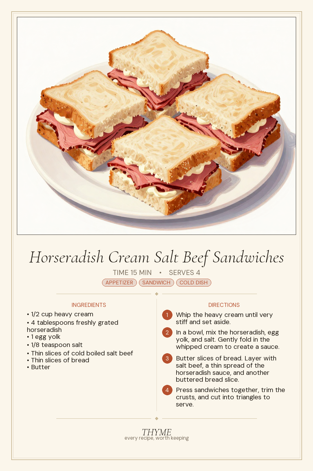 Horseradish Cream Salt Beef Sandwiches