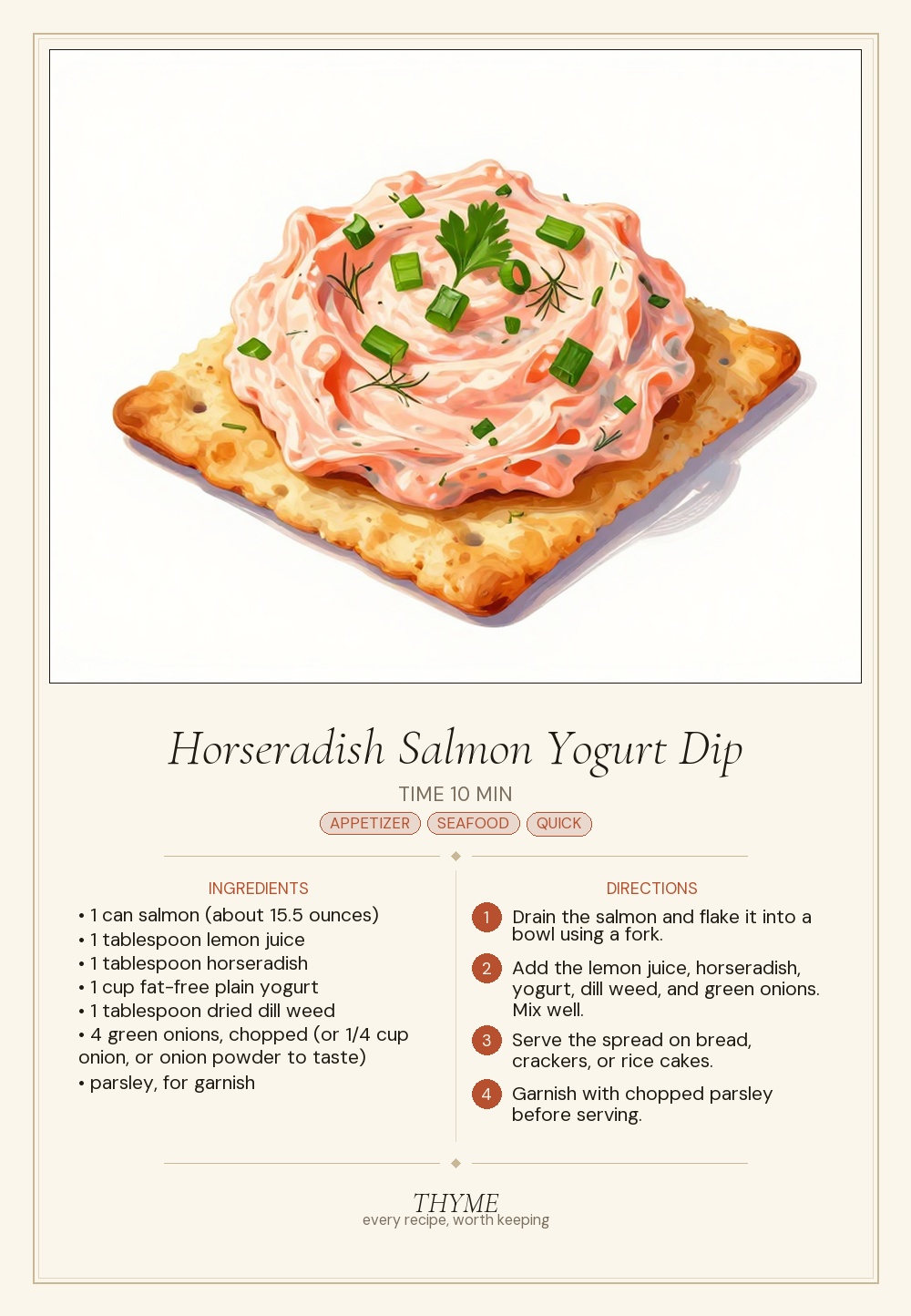 Horseradish Salmon Yogurt Dip
