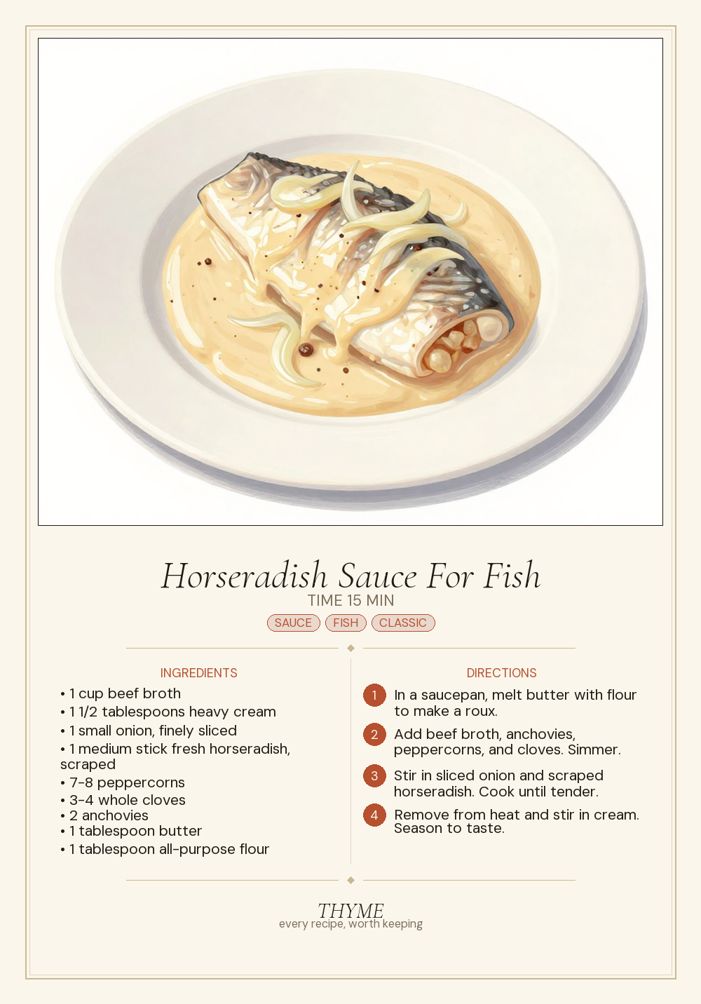 Horseradish Sauce For Fish