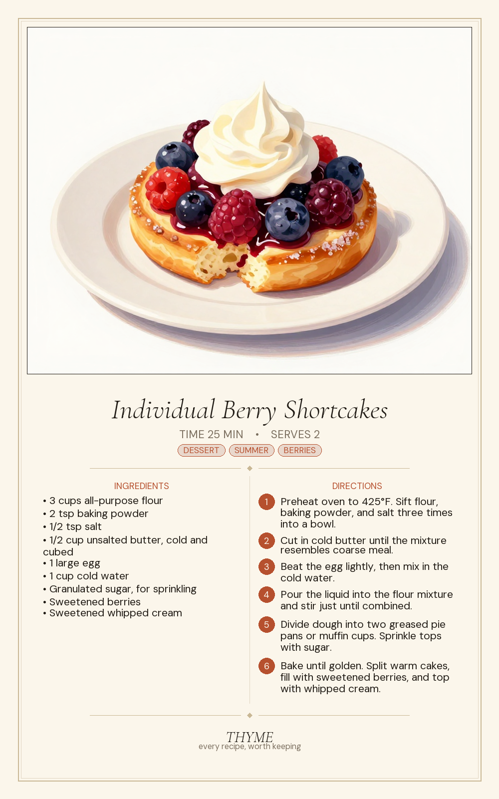 Individual Berry Shortcakes