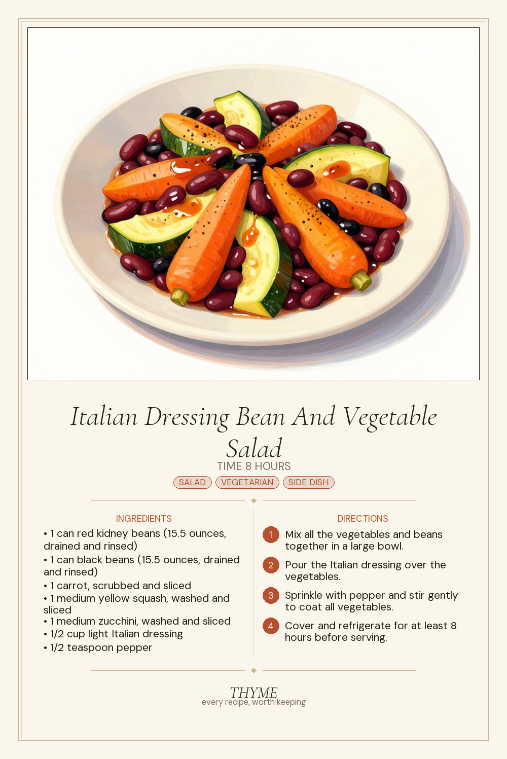 Italian Dressing Bean And Vegetable Salad