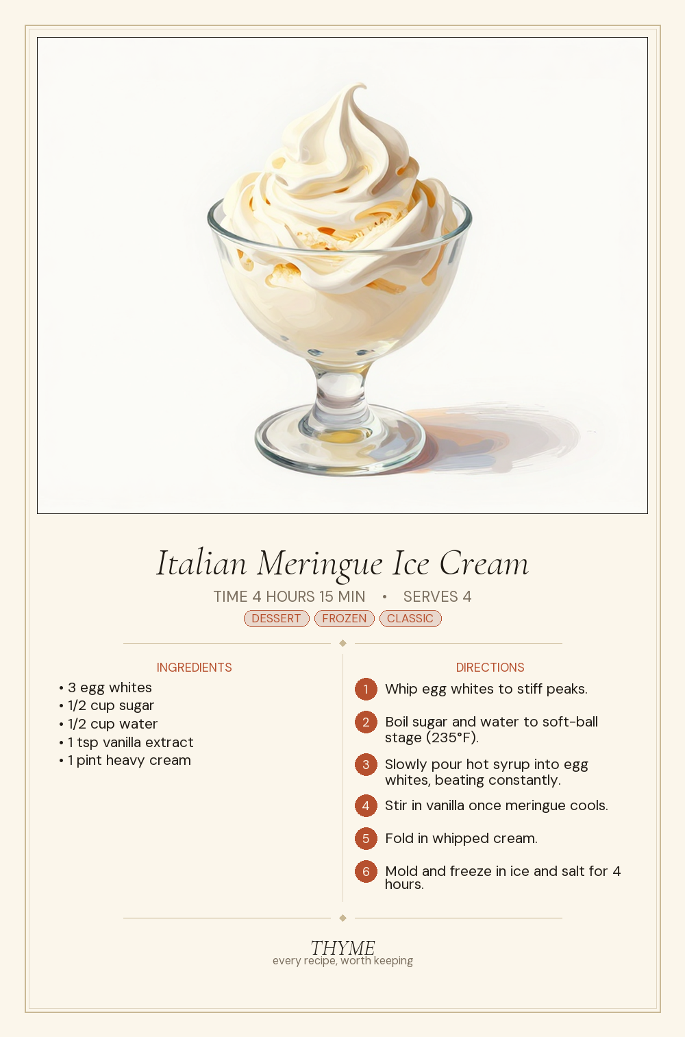 Italian Meringue Ice Cream