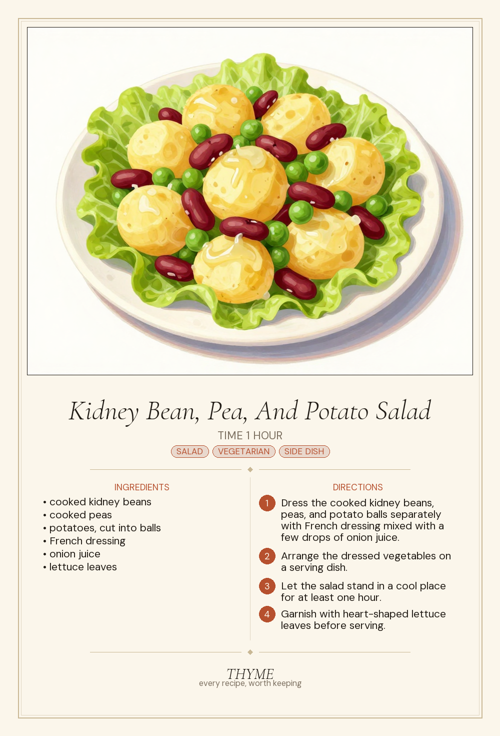 Kidney Bean, Pea, And Potato Salad