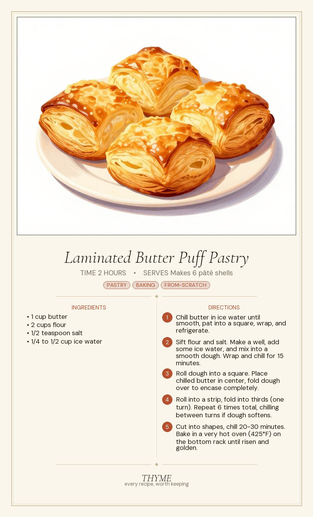Laminated Butter Puff Pastry