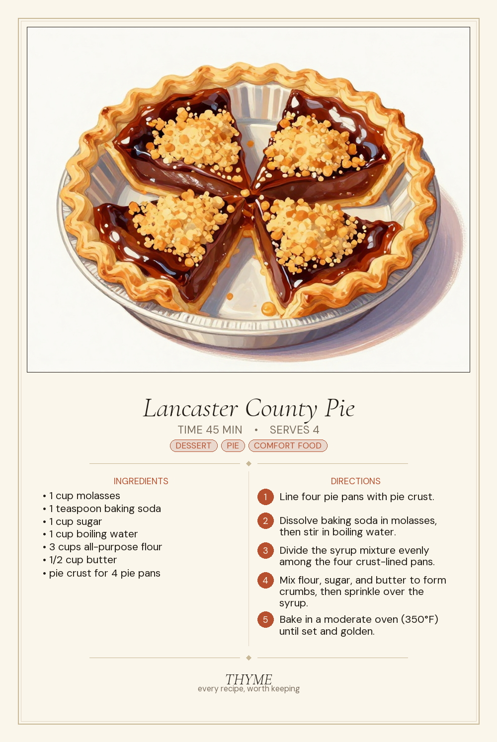 Lancaster County Pie