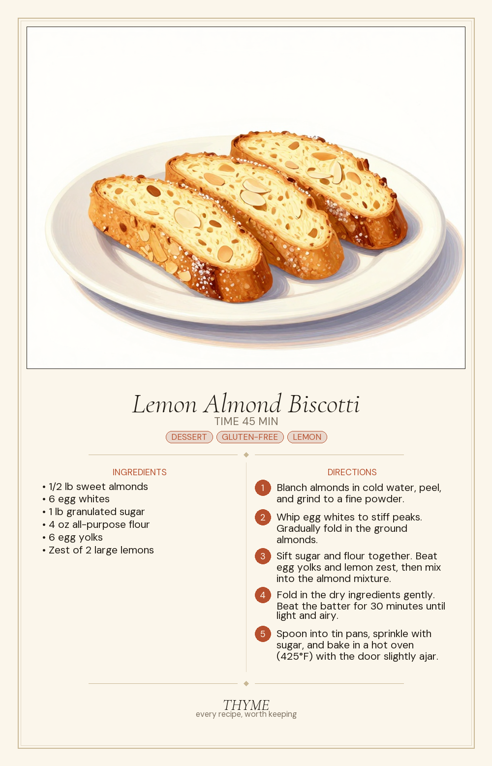 Lemon Almond Biscotti