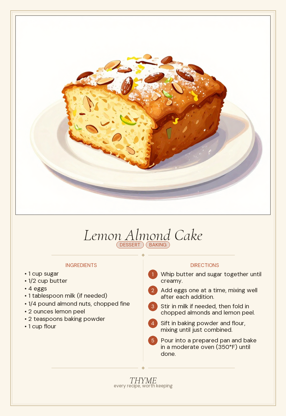 Lemon Almond Cake