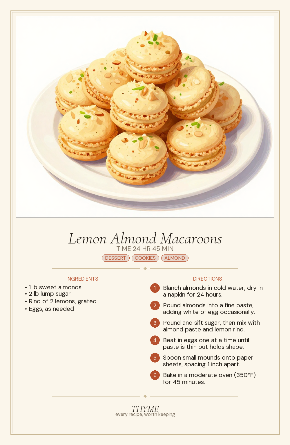 Lemon Almond Macaroons