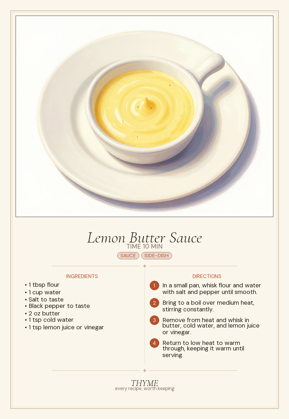 Lemon Butter Sauce