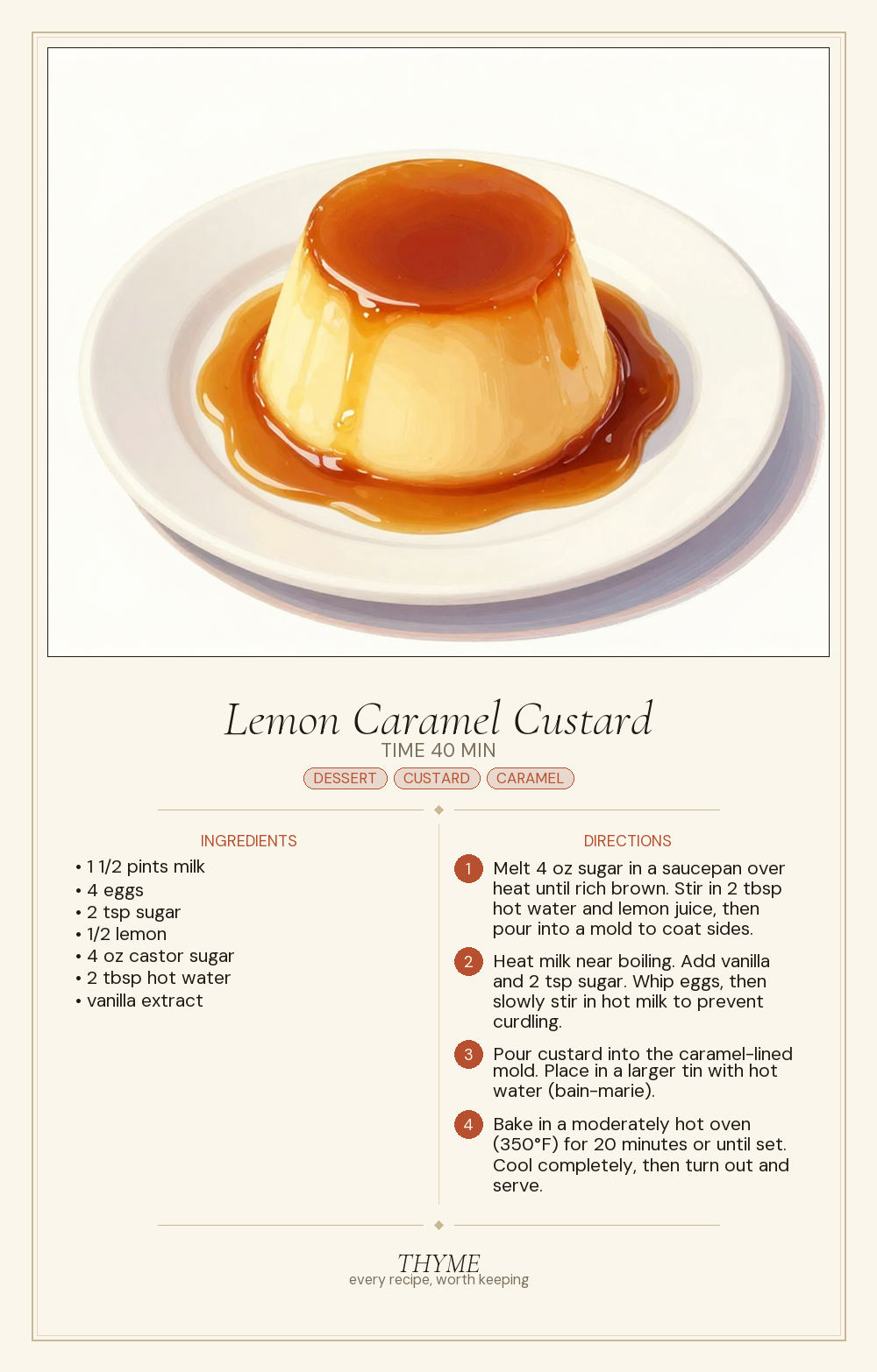 Lemon Caramel Custard