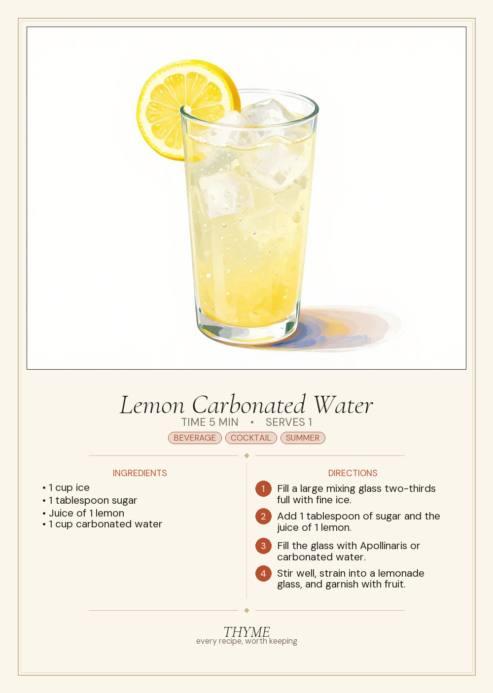 Lemon Carbonated Water