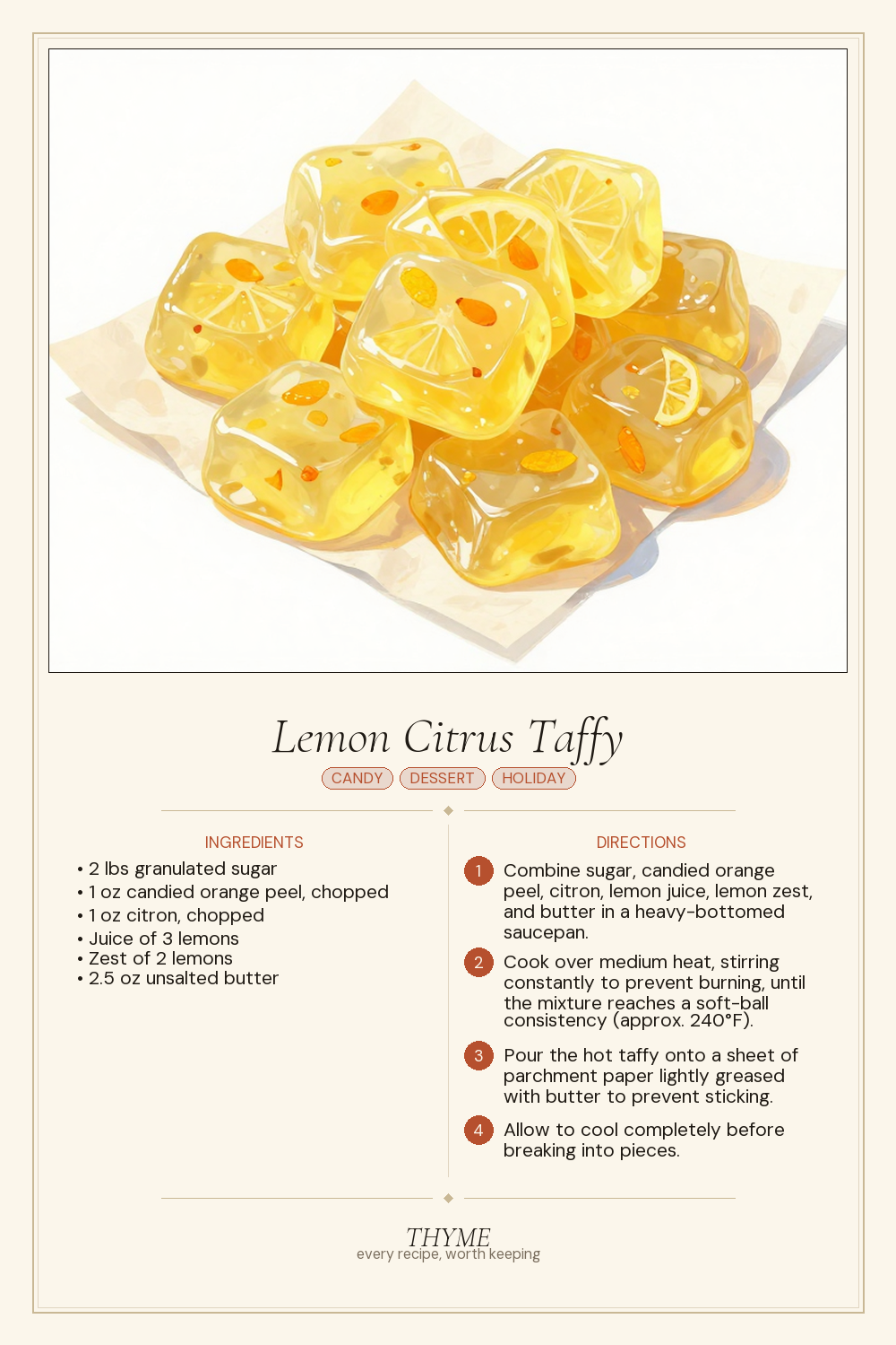 Lemon Citrus Taffy