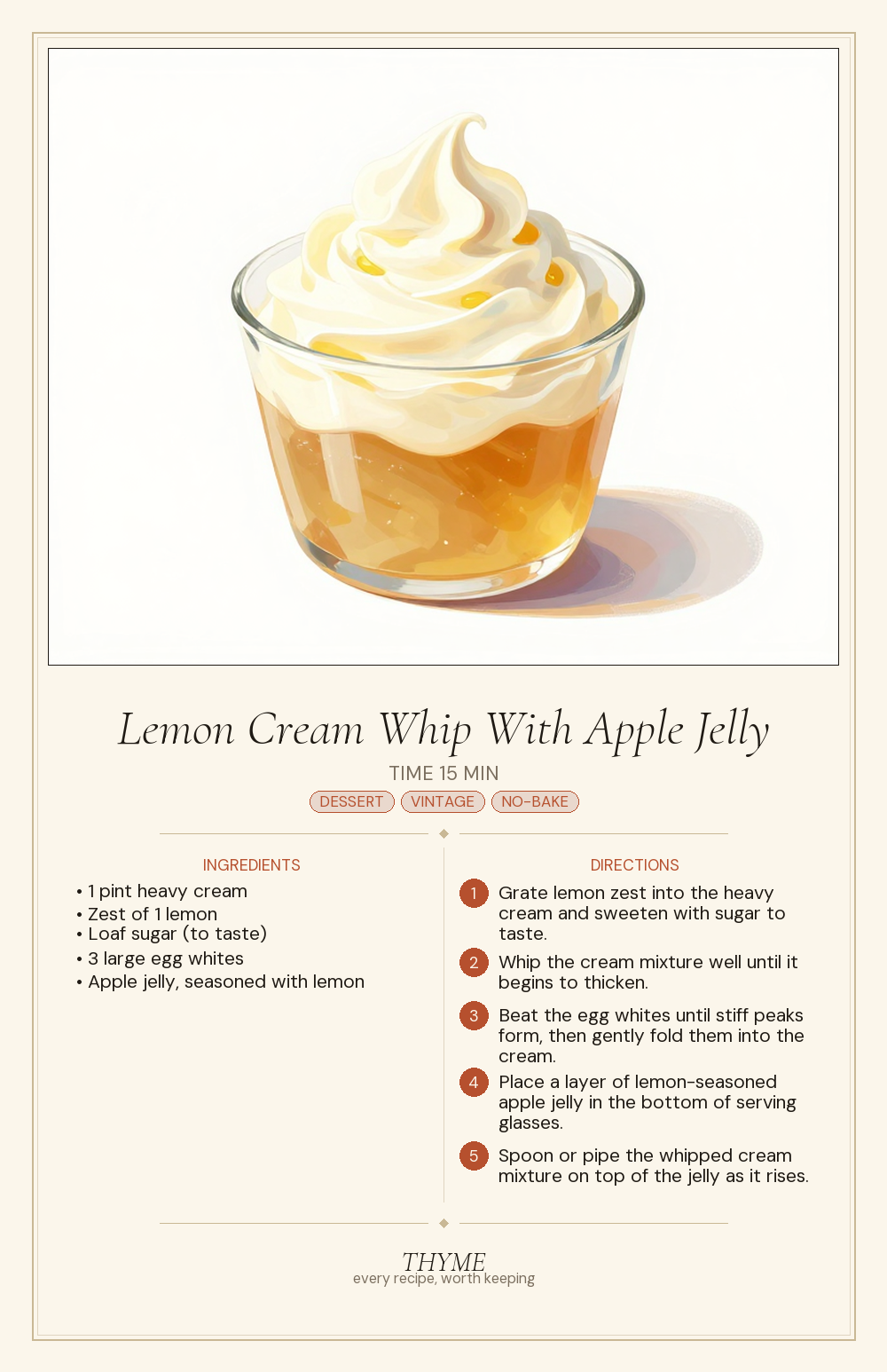 Lemon Cream Whip With Apple Jelly