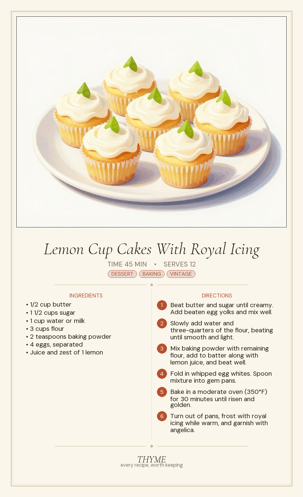 Lemon Cup Cakes With Royal Icing