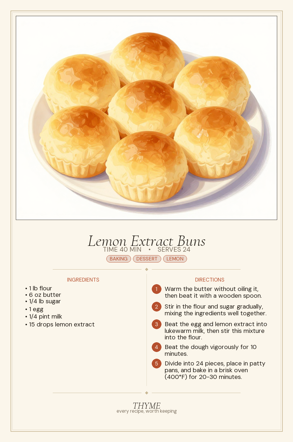 Lemon Extract Buns