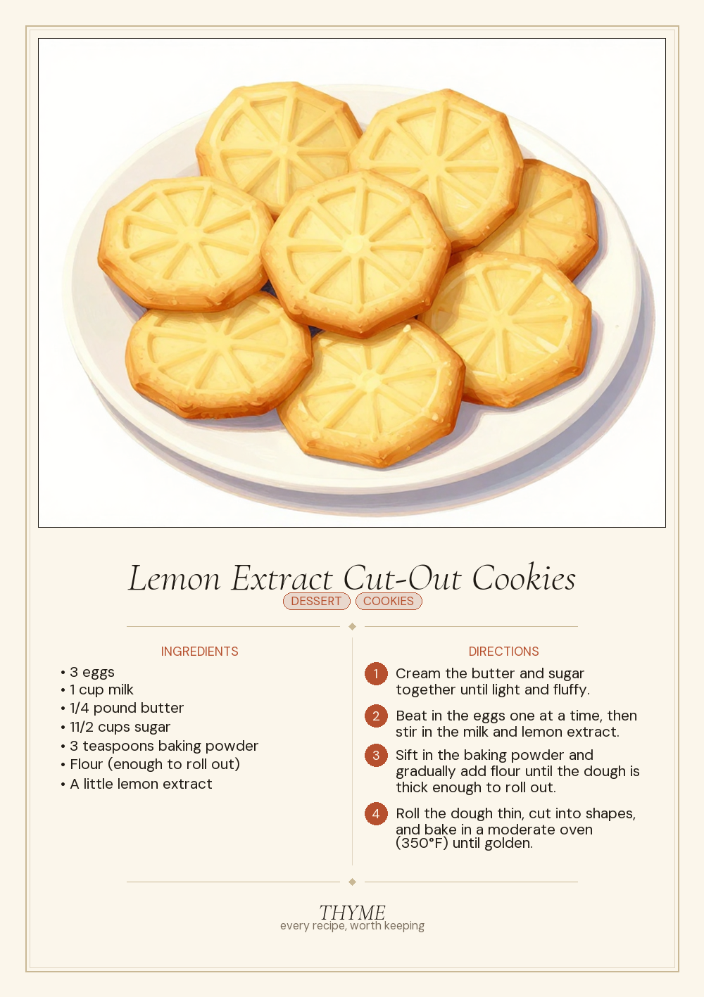 Lemon Extract Cut-Out Cookies