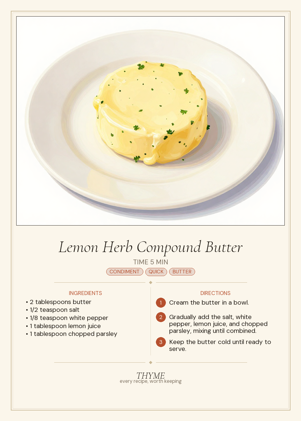 Lemon Herb Compound Butter