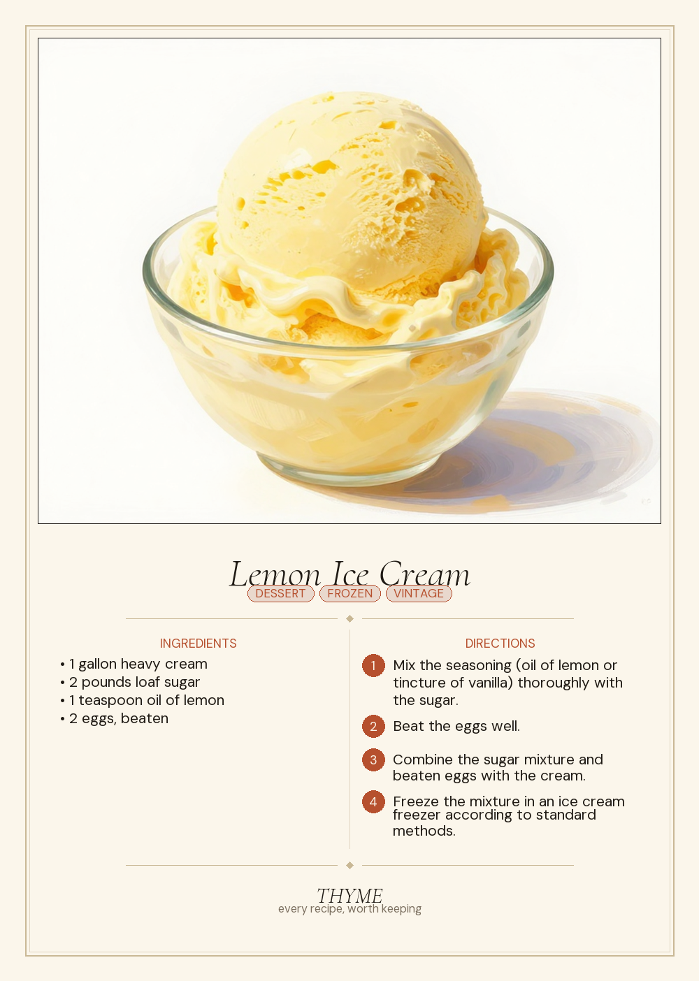 Lemon Ice Cream