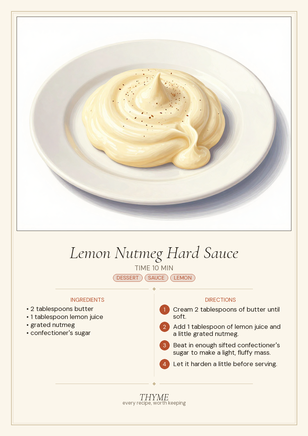Lemon Nutmeg Hard Sauce