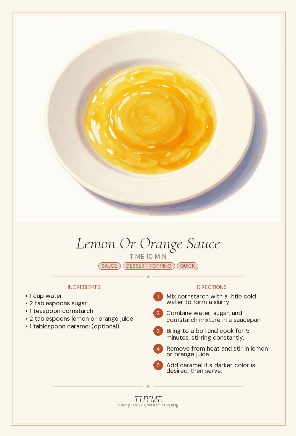 Lemon Or Orange Sauce