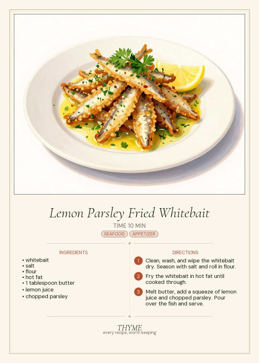 Lemon Parsley Fried Whitebait