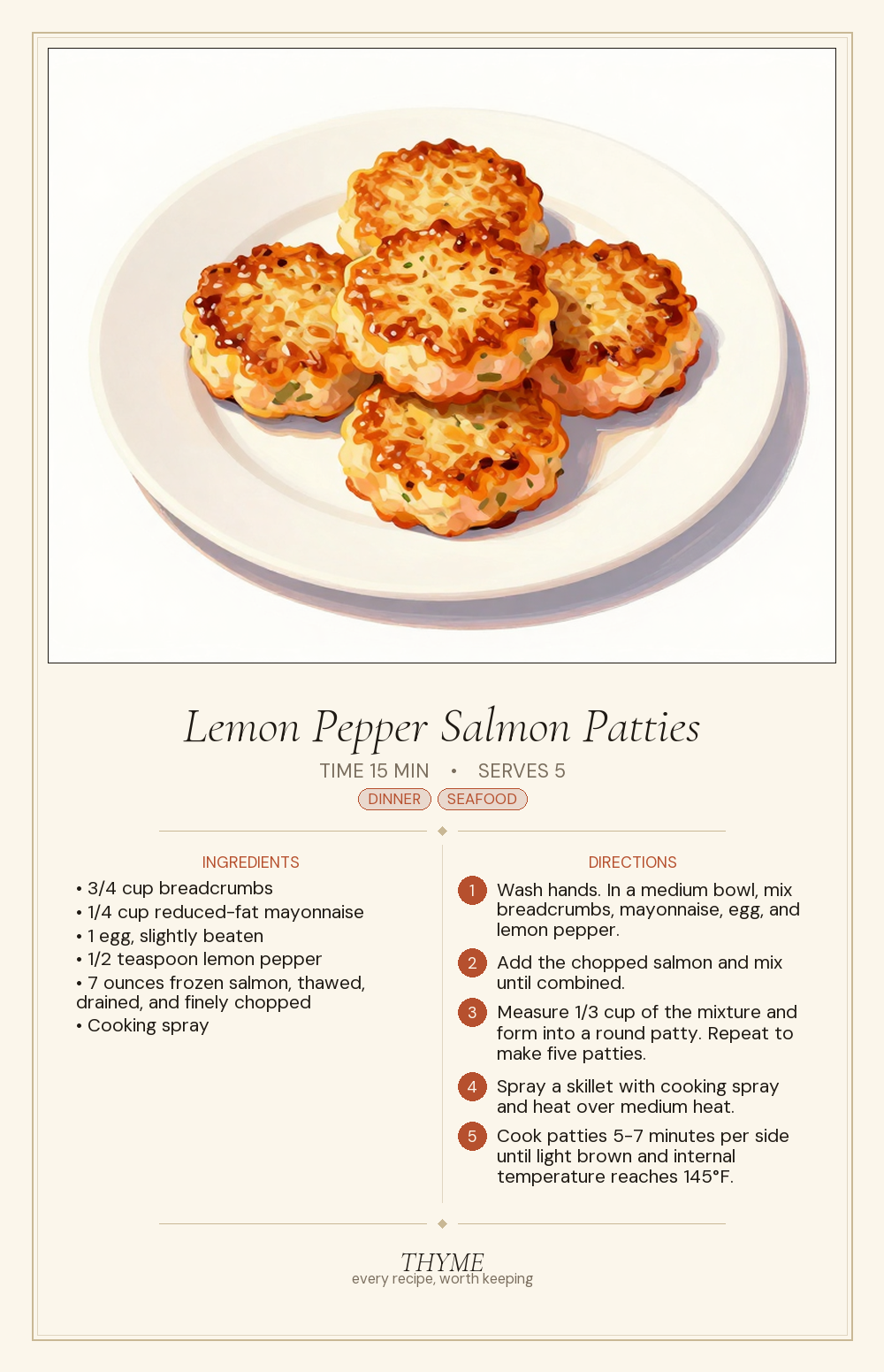 Lemon Pepper Salmon Patties