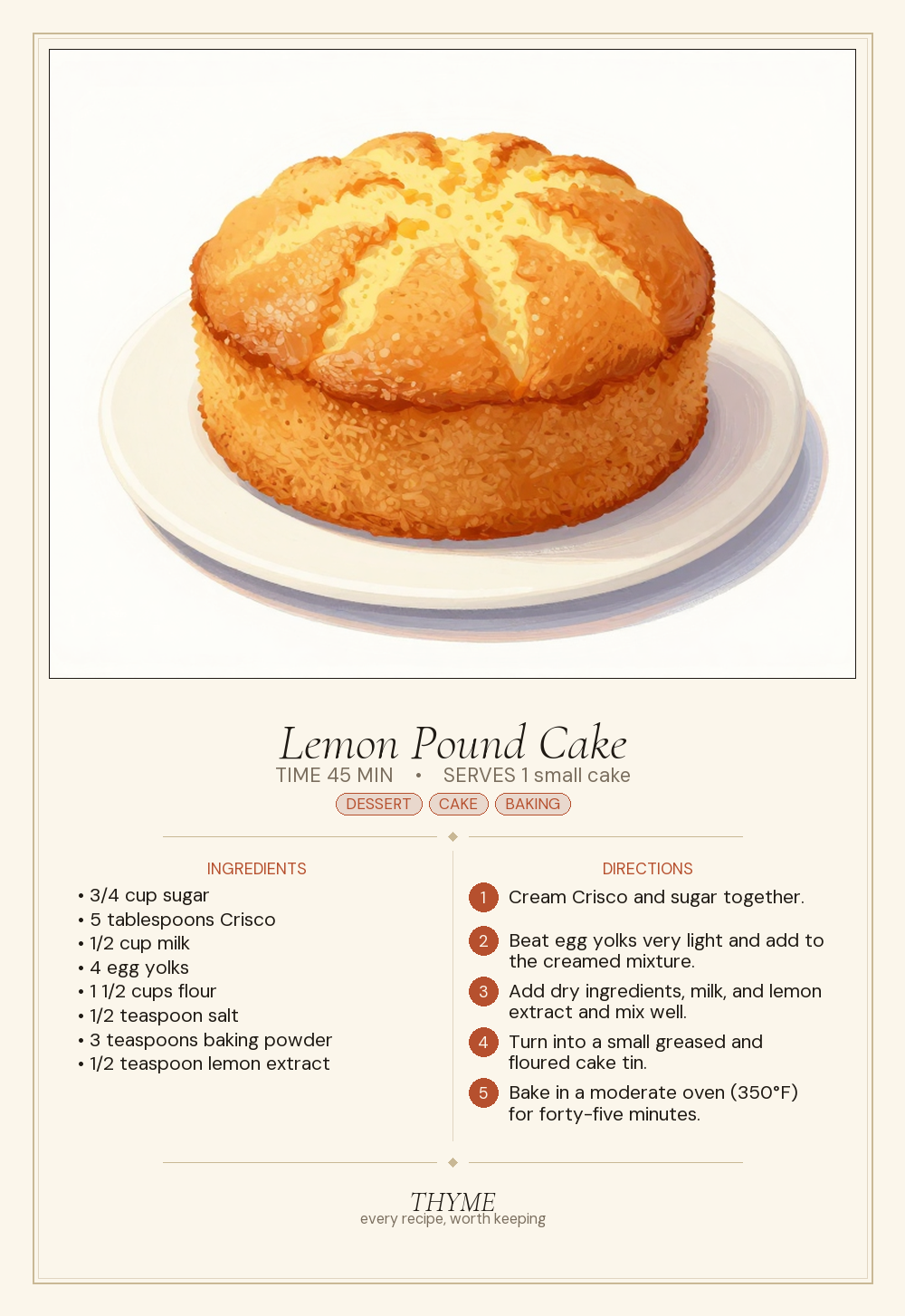 Lemon Pound Cake
