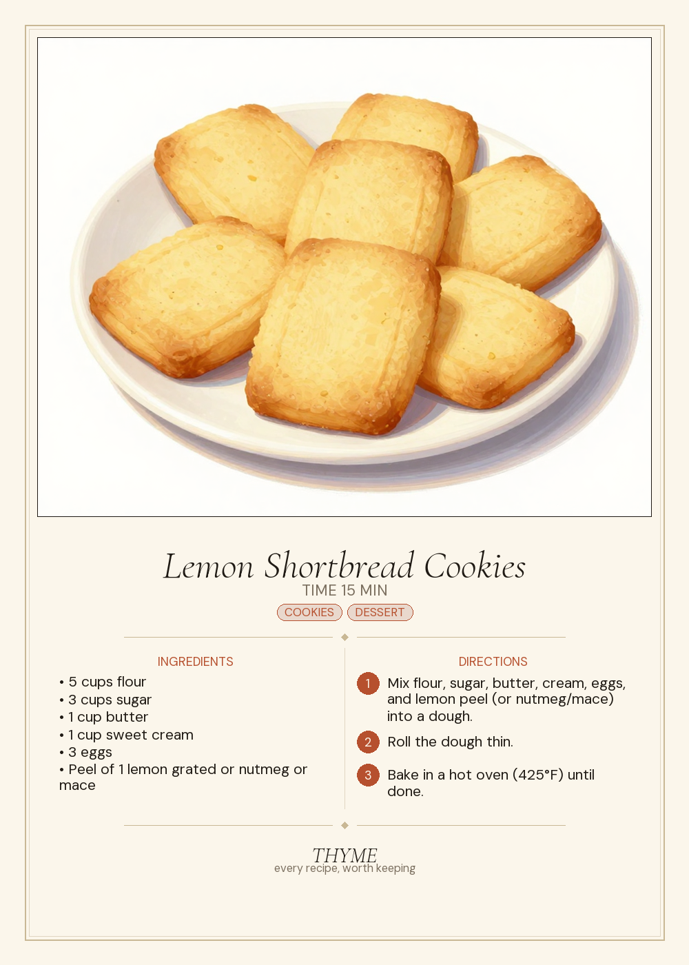 Lemon Shortbread Cookies